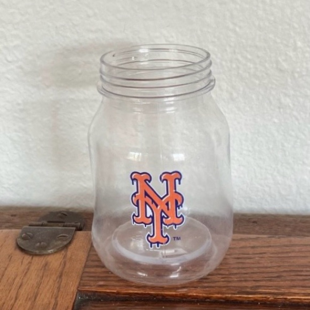 New York Mets Souvenir Plastic Mason Jar